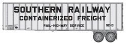 Walthers 949-2614 HO Scale Flexi-Van 40' Strick Trailer Southern Railway 2-Pack