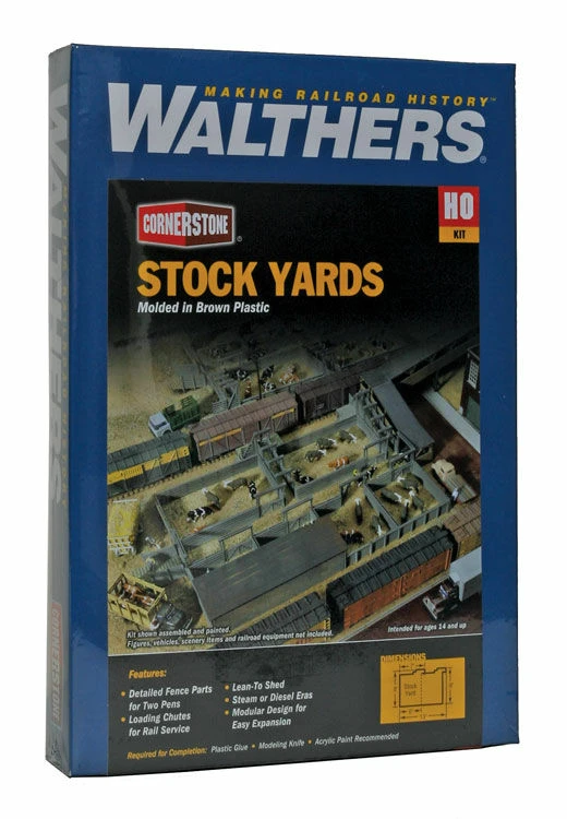 Walthers Cornerstone 933-3047 HO Scale Stock Yards (2 Pens) Kit - Image 2