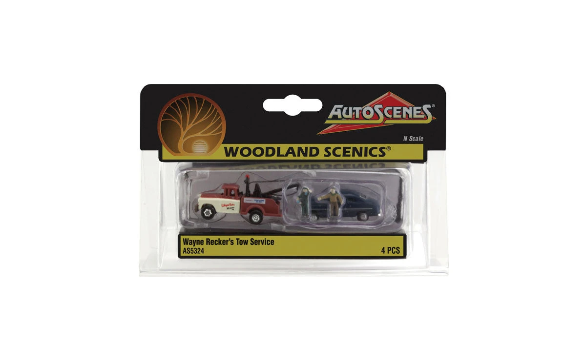 Woodland Scenics AS5324 N Scale Vehicles - Waye Recker's Tow Service - Image 2