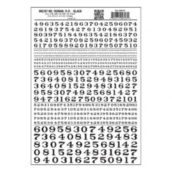 Woodland Scenics MG707 Model Graphics, Roman Numbers, Black