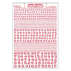 Woodland Scenics MG710 Model Graphics, Roman Numbers, Red