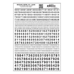 Woodland Scenics MG726 Model Graphics, Gothic Numbers, Black